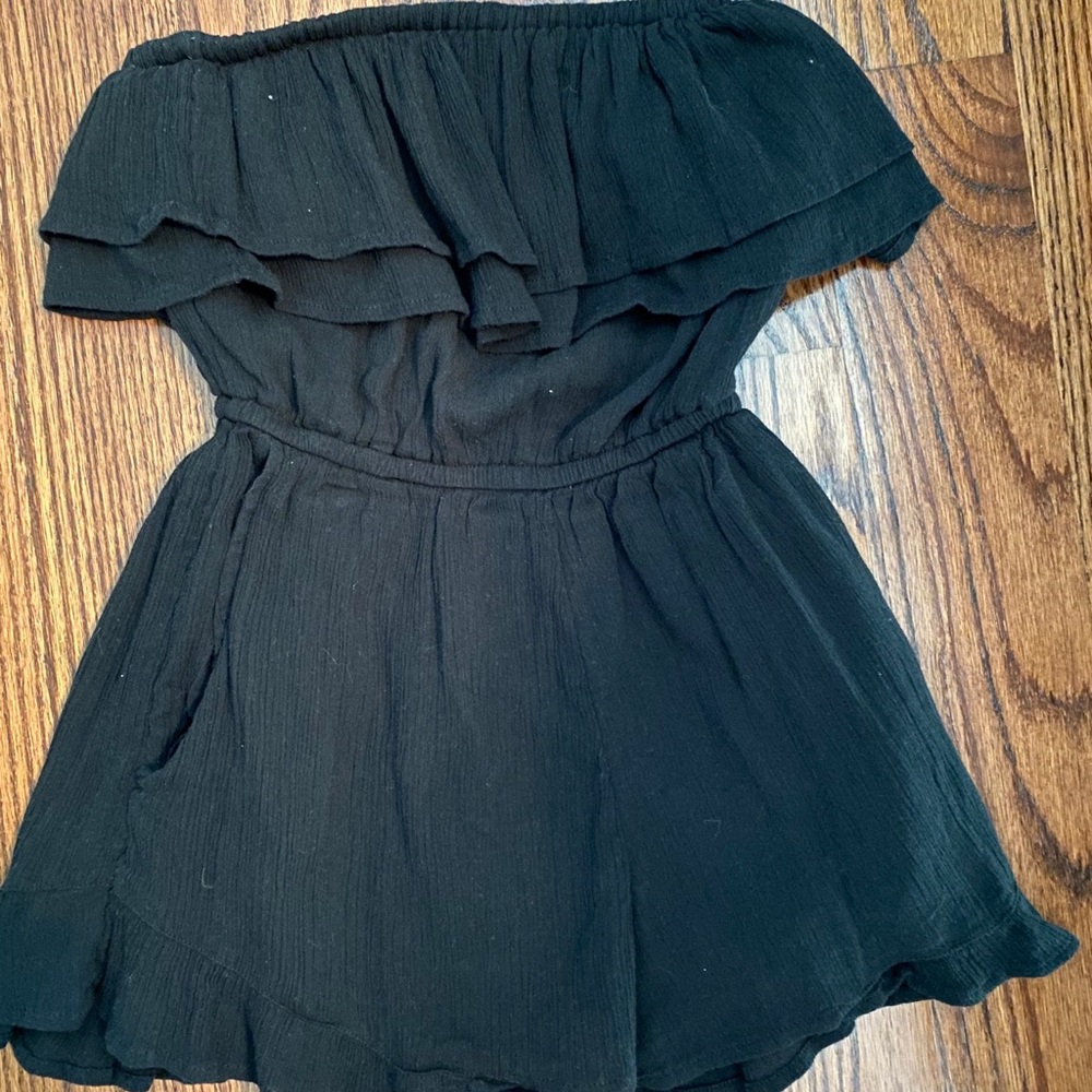 Black Romper with ruffles